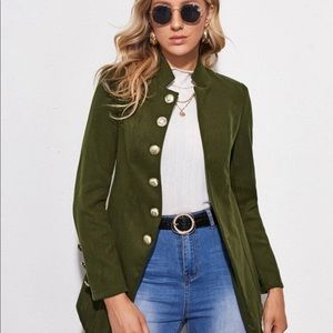 Classy Green Single Breasted Coat